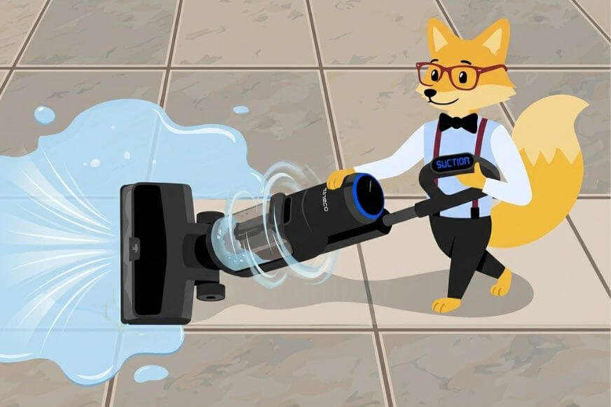 Tineco S7 Max Pro im SUCTION-Mode - saugt einfache Flüssigkeiten wie Wasser schnell auf, ohne dass Du extra wischen musst.